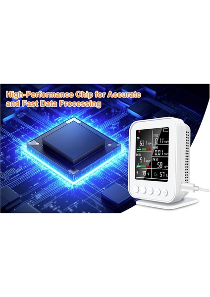 Hava Kalitesi Ölçer 7 Arada 1 Pm2.5 PM10 Karbonik Oksit Karbon Dioksit Tvoc Hcho Test Merkezi Tft Karbon Dioksit Dedektörü (Yurt Dışından) fiyatları