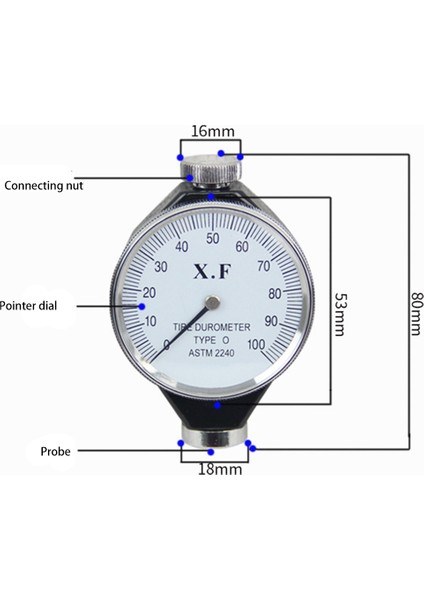Shore Durometre A Tip 0-100 Ha Kauçuk Lastik Sertlik Test Cihazı Plastik Deri Kauçuk Multi Rest Için Ölçer (Yurt Dışından) indirimleri