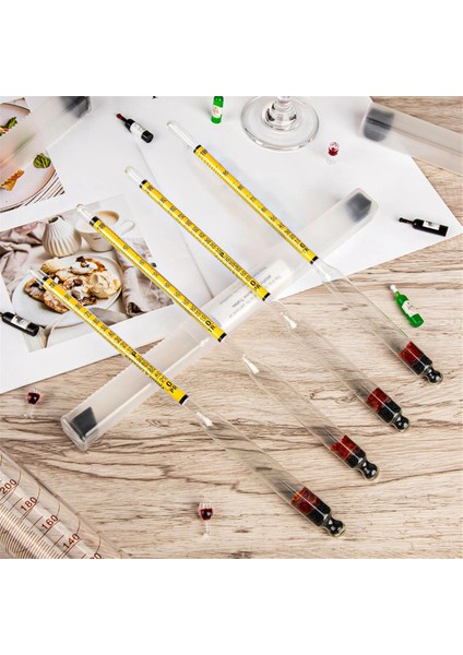 4pcs Hidrometre Alkol, Alkol Damıtmak Için Alkol Ölçer 0-200 Kanıt ve 0-100 Tralle, Özgül Ağırlık Hidrometre (Yurt Dışından) modelleri