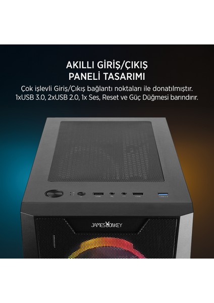 James Donkey Helıx H800 4xrbw Atx 550W Gamıng Kasa fırsatları