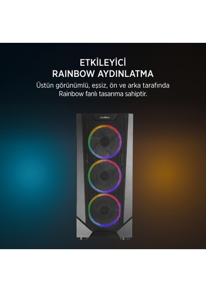 James Donkey Helıx H800 4xrbw Atx 550W Gamıng Kasa