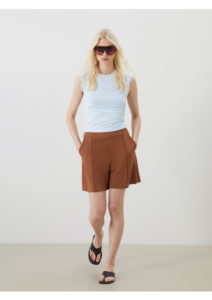 Yeni Sezon Beli Lastikli Kadın Şort