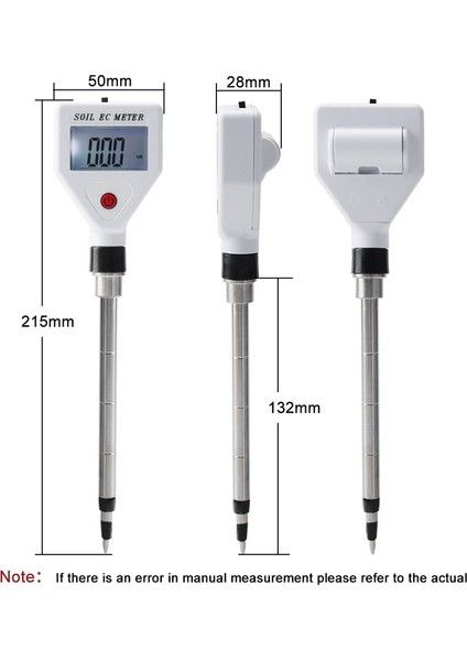 Profesyonel Toprak Ec Metre 0-1999US/CM Yüksek Hassasiyetli Metal Prob Atc Iletkenlik Test Cihazı Dedektörü Çiçek Tarım Arazileri (Yurt Dışından) fırsatları