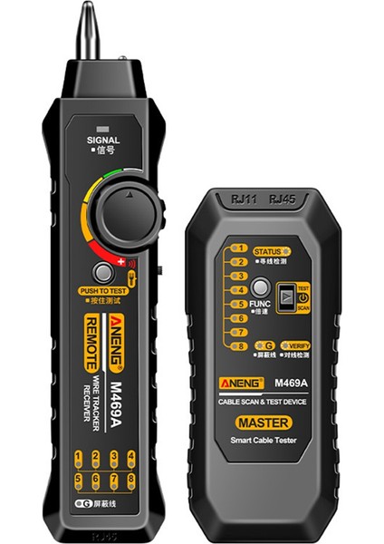 Aneng M469A Ağ Kablosu Bulucu RJ45 RJ11 Lan Kablo Bulucu Test Cihazı Anti-In-Intavim Test Aletleri Ağı Onarımı, Siyah (Yurt Dışından)