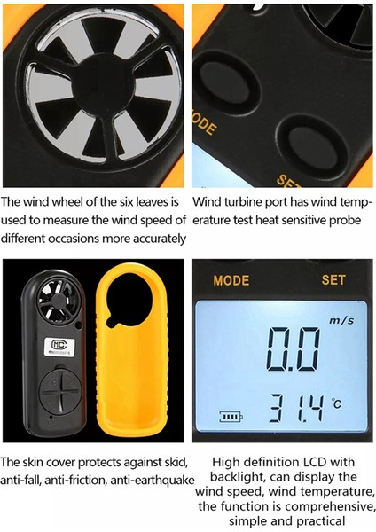 Benetech Dijital Anemometre Anemometre GM816 Rüzgar Hızı Ölçüm Aleti Rüzgar Enerjisi Seviyesi Anemometre (Yurt Dışından) indirimleri