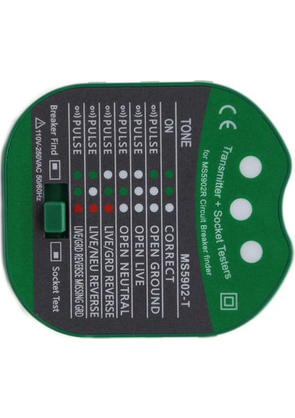 MS5902 Otomatik Çok Fonksiyonlu Devre Kesici Bulucu Sigorta Soket Test Cihazı, Analog Alıcı ve El Flashlight Us Fişi (Yurt Dışından) fırsatları