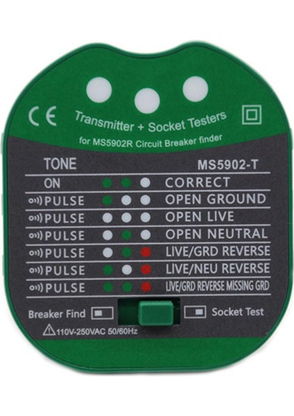 MS5902 Otomatik Çok Fonksiyonlu Devre Kesici Bulucu Sigorta Soket Test Cihazı, Analog Alıcı ve El Flashlight Us Fişi (Yurt Dışından) indirimleri