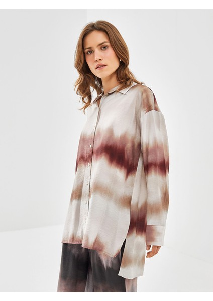 Yeni Sezon Desenli Kadın Gömlek Tunik
