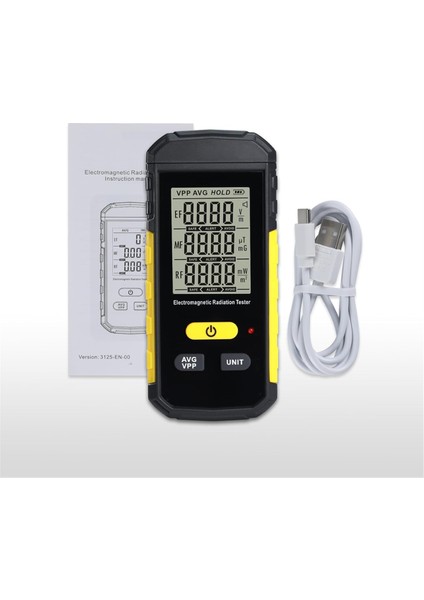 Emf Dedektörü, Ef, Rf, Mf, 3 Renkli Ses Işık Alarmlı Wifi Sinyali, Veri Tutma, Ev Için 3in-1 Radyasyon Ölçer (Yurt Dışından) fiyatları