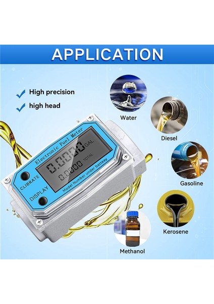 Dijital Türbin Su Akışı Ölçer Npt Sayacı ve Fnpt Iplik Gaz Yağı Yakıt Flowmeteter (1 Inç) ile Dijital LCD Ekran (Yurt Dışından) indirimleri