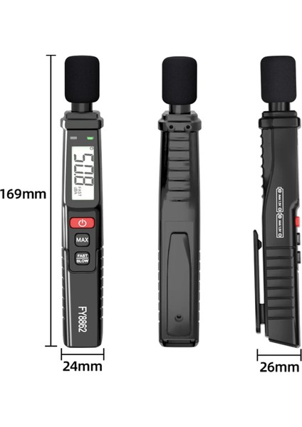 Dijital Gürültü Ölçer Ses Seviyesi Ölçer El Taşıyıcı Db Metre A Ağırlıklı 30-130DB Ses Ölçüm Enstrümanı Desibel Monitör (Yurt Dışından) indirimleri