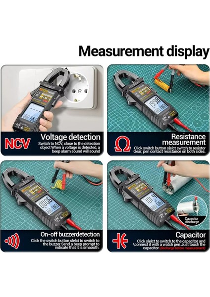 Aneng PN109 Akıllı Kelepçe Ölçer Multimetre Dijital 4000 Sayım 600A Yüksek Akım Temassız Voltaj Test Cihazı Ncv Kapasitans Araçları A (Yurt Dışından) fiyatları