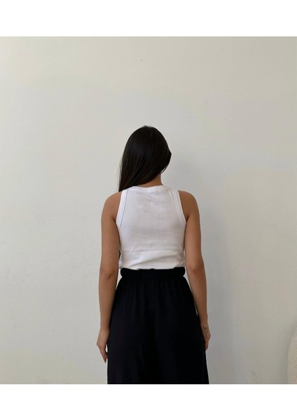 Kaşkorse Halter Yaka Beyaz Atlet Badi indirimleri