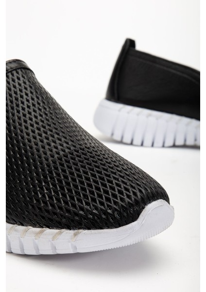 Kadın Ortopedik Siyah Hakiki Deri Spor Ayakkabı modelleri