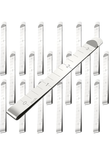 20PCS Paslanmaz Çelik Hemming Klipler - Kumaş Katlama, Kapitone ve Kenar Sabitleme Için 3 Inç Ölçüm Cetveli Dikiş Aracı (Yurt Dışından)