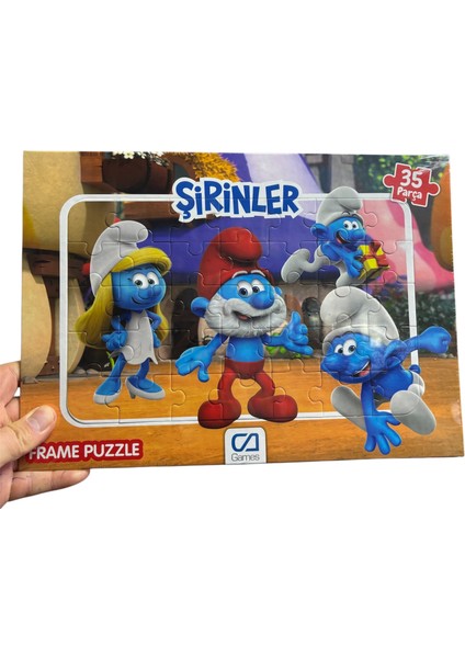 Iki Adet Ricky Zoom ve Şirinler Temalı Çocuk Puzzle 35 Parça