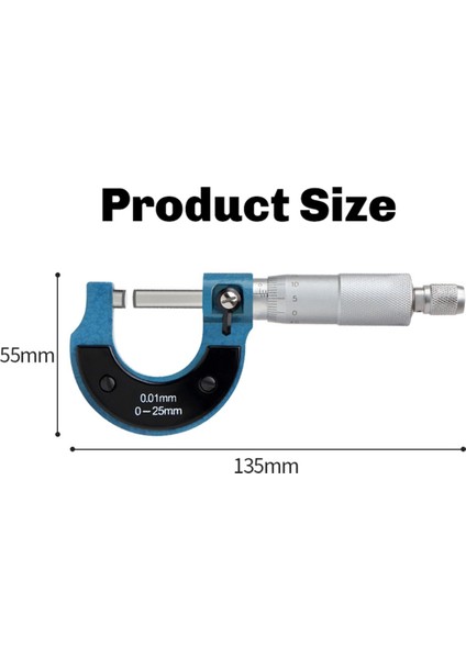 0.01MM 0-25MM Dış Mikrometreler Ölçüm Ölçme Aracı Ölçeği Mekanik Kaliper Hassasiyet Mikro Meter Ölçüm Için (Yurt Dışından)