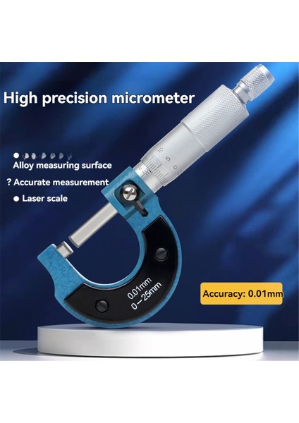 0.01MM 0-25MM Dış Mikrometreler Ölçüm Ölçme Aracı Ölçeği Mekanik Kaliper Hassasiyet Mikro Meter Ölçüm Için (Yurt Dışından) indirimleri