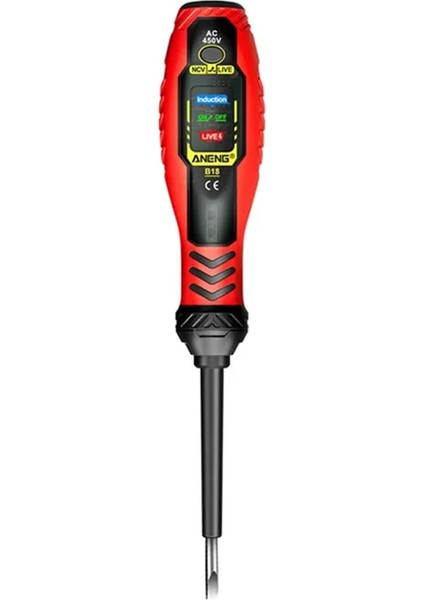 Aneng B18 Çok Fonksiyonlu Profesyonel Elektrikçi Colorlight Voltaj Ekran Tel Kesme Noktası Algılama Akıllı Tornavida Aracı, A (Yurt Dışından)