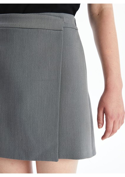 Yeni Sezon Kadın Beli Fermuarlı Düz Şort Etek modelleri