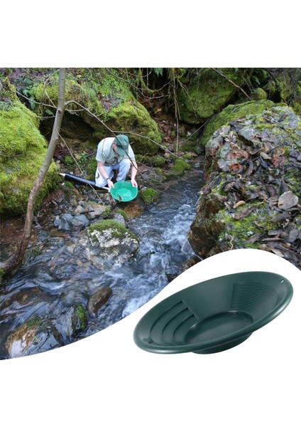 1pcs Plastik Altın Tan Havzası Nugget Madencilik Tavası Dredging Prospecting Nehir Aracı Yıkama Altın Panlama Ekipmanları, Yeşil (Yurt Dışından) indirimleri