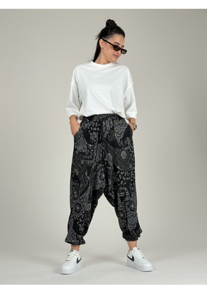 Etnik Desenli Kadın Şalvar Pantolon COC1095 fırsatları
