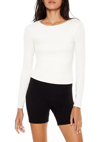 Uzun Kollu Yuvarlak Yaka Tişört