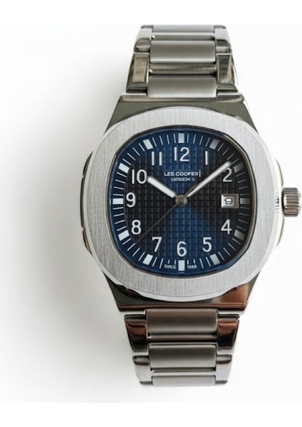 Erkek Kol Saati Gümüş Renk, Mavi Kadran - Şık Metal Kordon, 2 Yıl Garantili