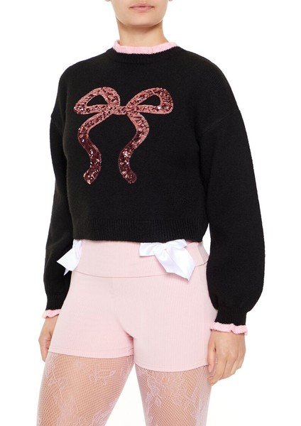 Payetli Fiyonk Desenli Kazak fırsatları