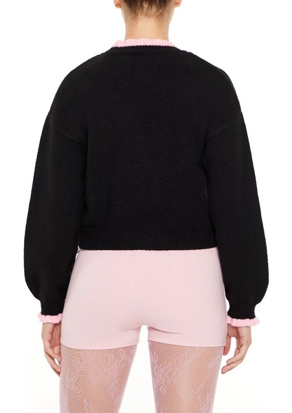 Payetli Fiyonk Desenli Kazak indirimleri