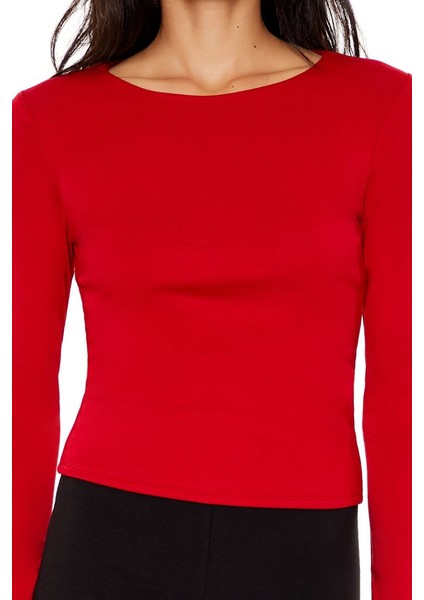 Uzun Kollu Yuvarlak Yaka Tişört modelleri