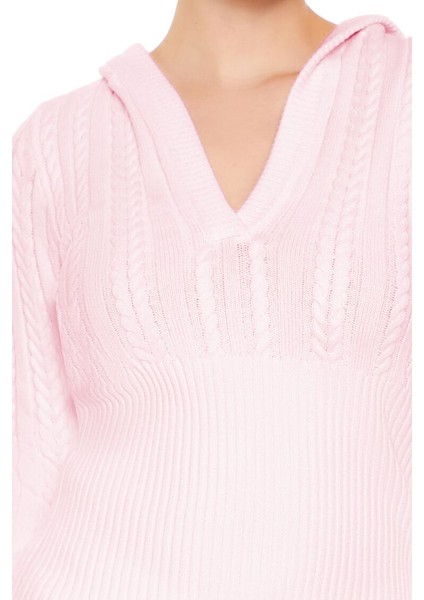 Kapüşonlu Örgü Kazak modelleri