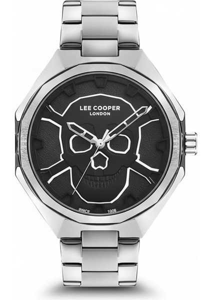 Erkek Kol Saati Gümüş Renk, Siyah Kadran - Şık Metal Kordon, 2 Yıl Garantili