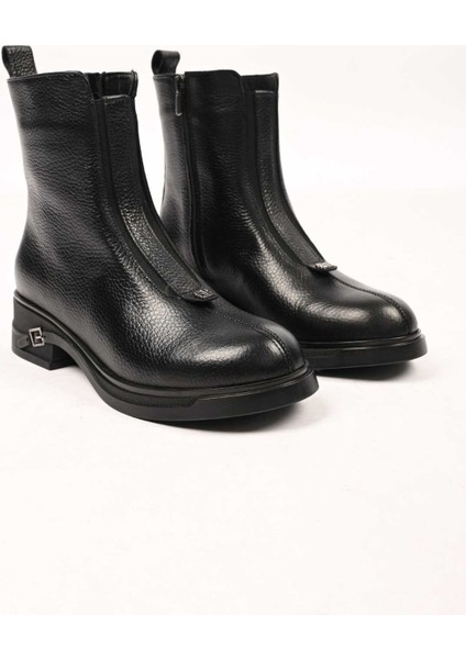 Bağcıksız Fermuarlı Termo Taban Hakiki Deri Casual Bot 335-662-17 Kadın Bot