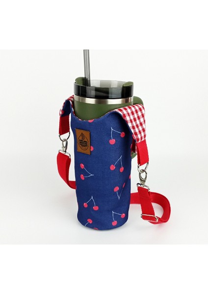 El Yapımı Kiraz Matara Termos Kılıfı Kulplu Model Quencher Pipetli 1,18 indirimleri