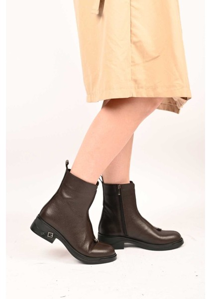 Bağcıksız Fermuarlı Termo Taban Hakiki Deri Casual Bot 335-662-17 Kadın Bot modelleri