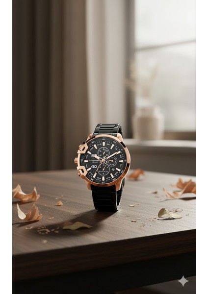 Erkek Kol Saati Bakır Renk, Siyah Kadran - Şık Metal Kordon, 2 Yıl Garantili fiyatları