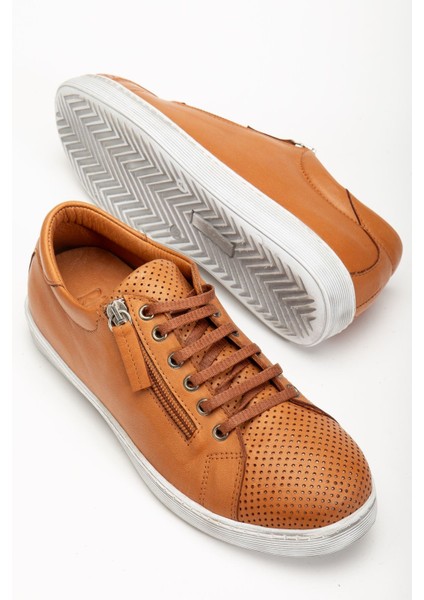 Kadın Taba Hakiki Deri Delikli Spor Ayakkabı fiyatları