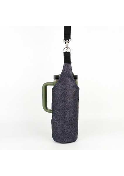 El Yapımı Simli Kot Matara Termos Kılıfı Kulplu Model Quencher Pipetli 1,18 fırsatları