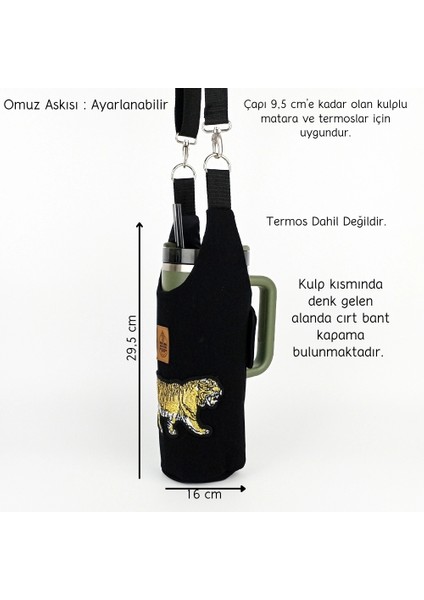 El Yapımı Kaplan Termos Kılıfı Kulplu Model Quencher Pipetli 1,18 fiyatları
