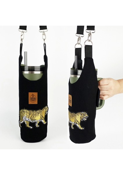 El Yapımı Kaplan Termos Kılıfı Kulplu Model Quencher Pipetli 1,18 modelleri