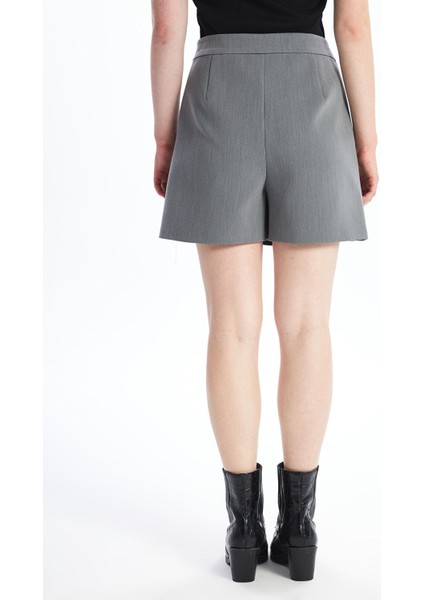 Yeni Sezon Kadın Beli Fermuarlı Düz Şort Etek fırsatları