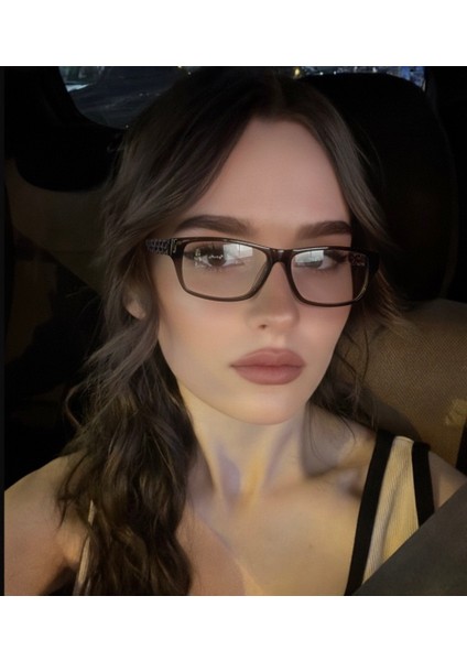 Dikdörtgen – Desenli Saplı Unisex Gözlük Çerçevesi – Optik Cam Değişimine Uygun