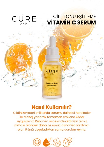 Cilt Tonu Eşitleyen, Leke Karşıtı, Aydınlatıcı, Hyalüronik Asit Destekli, C Vitamini Serum 30 ml modelleri