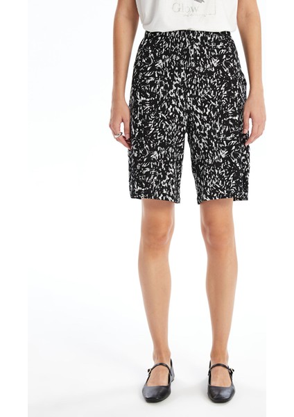 Yeni Sezon Beli Lastikli Desenli Kadın Şort fiyatları