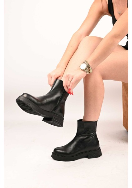 Bağcıksız Fermuarlı Termo Taban Hakiki Deri Casual Bot 335-004-15 Kadın Bot fiyatları