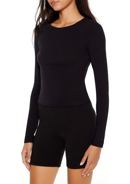 Uzun Kollu Yuvarlak Yaka Tişört fırsatları