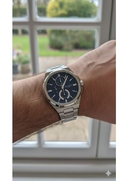 Erkek Kol Saati Gümüş Renk, Mavi Kadran - Şık Metal Kordon, 2 Yıl Garantili modelleri