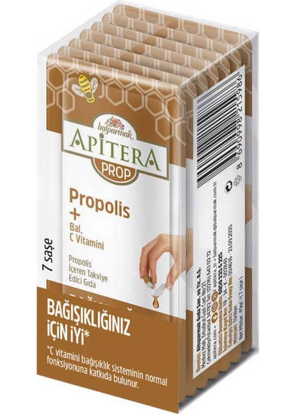 Prop Doğal Bal, C Vitamini ve 175 Mg Propolis Içeren Takviye Edici 7’li Saşe