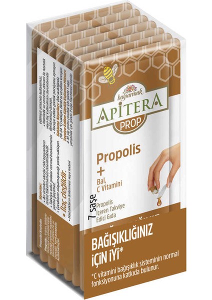 Prop Doğal Bal, C Vitamini ve 175 Mg Propolis Içeren Takviye Edici 7’li Saşe modelleri